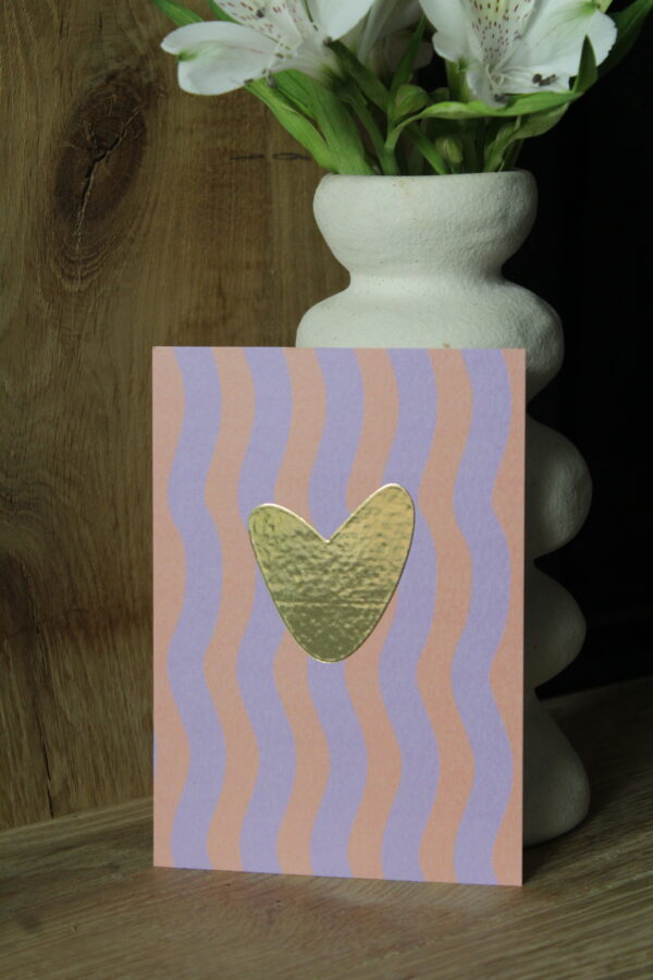Kaart | Met goudfolie | Big hart