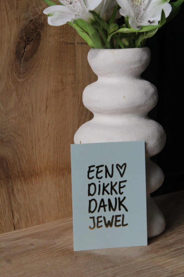 Mini Kaart | Met goudfolie | Een dikke dankjewel
