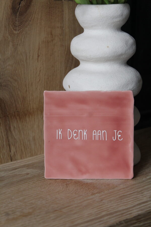 Terra keramiek ~ "Ik denk aan je"
