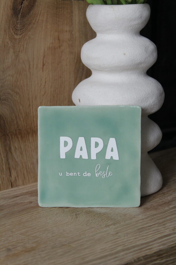 Groen keramiek ~ papa is de beste!