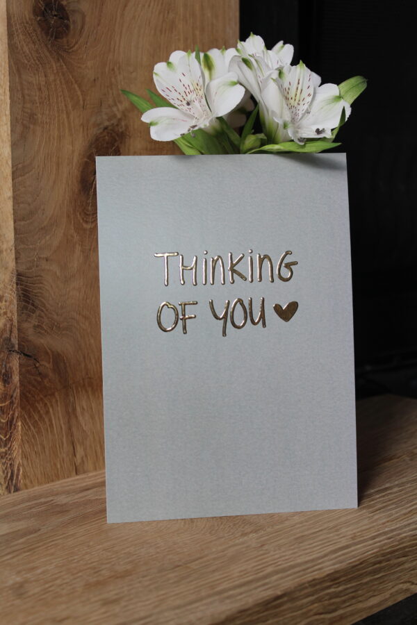 Grote Kaart | Met goudfolie | Thinking of you♥ 
