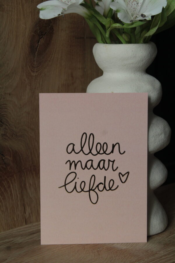 Kaart | Met goudfolie | Alleen maar liefde