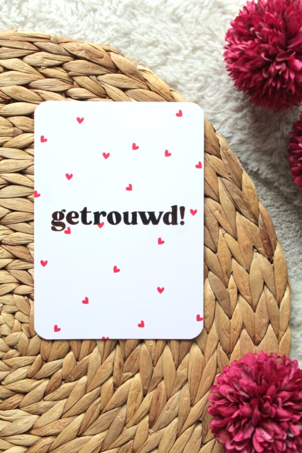 Kaart | Met goudfolie | Getrouwd!