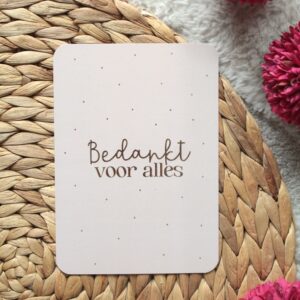 Kaart | Goudfolie | Bedankt voor alles!